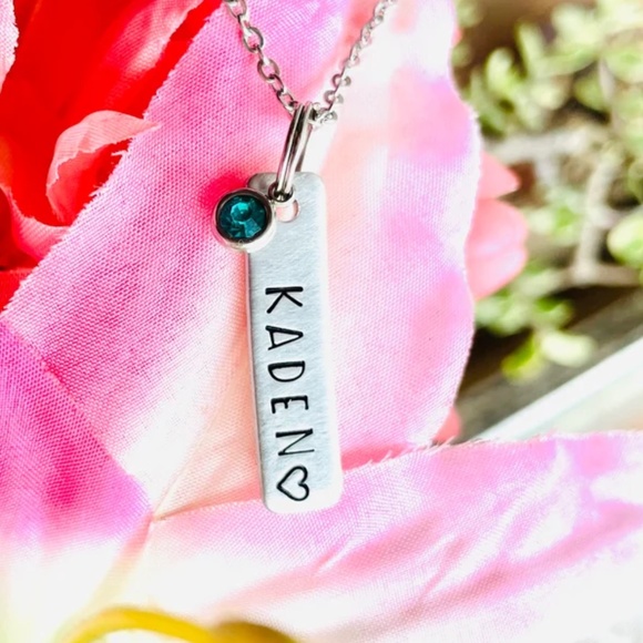 Name Necklace -  Personalized Necklace - Personalized Jewelry - Hand Stamped - Picture 2 of 4